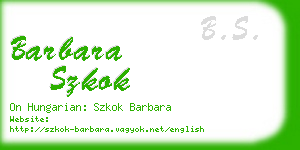 barbara szkok business card